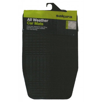All Weather Front Rubber Mat Set 2Pc