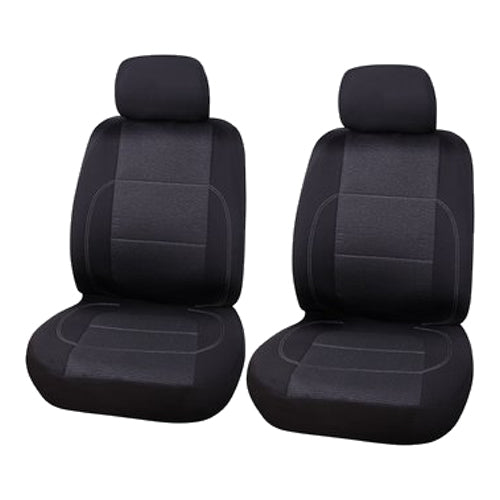 SEATCOVER SET FRONT PARIS 4PCS BLACK/GREY