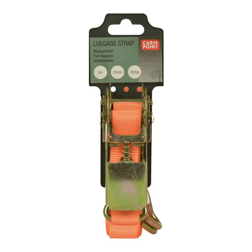 TIE DOWN STRAP + RATCHET 1 X 5M 350KG (HOOK)