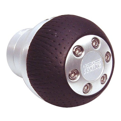 GEAR KNOB ALU/BLACK ROUND 