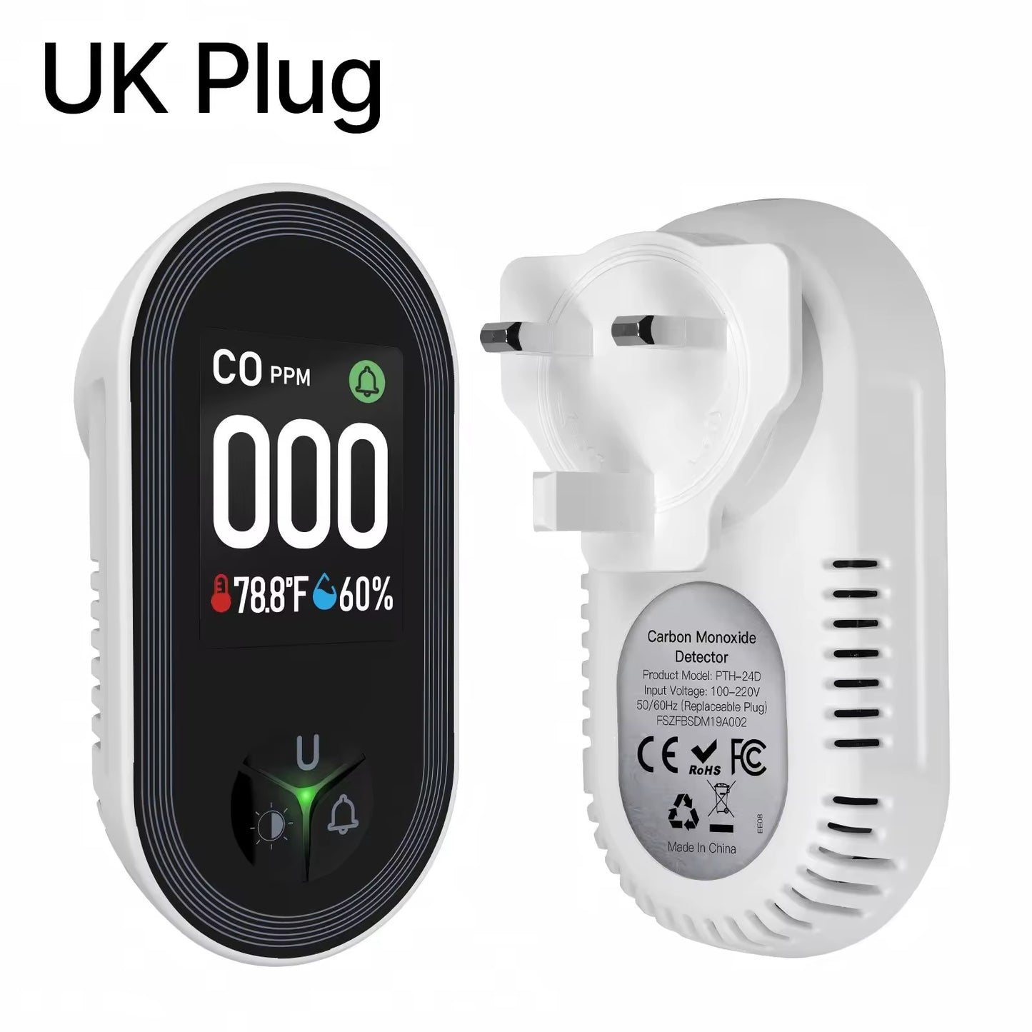 PTH-24E ECO Mini Indoor CO Monitor Air Quality Analyzer and Co Gas Detector Plug Industrial Usage INDOOR
Gas Leak Detector