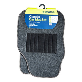 Budget Carpet Mat Set 4Pc