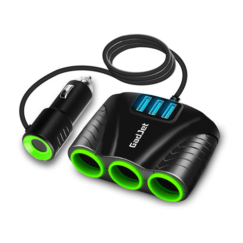 GADJET MULTI SOCKET SPLITTER WITH 3 USB PORTS